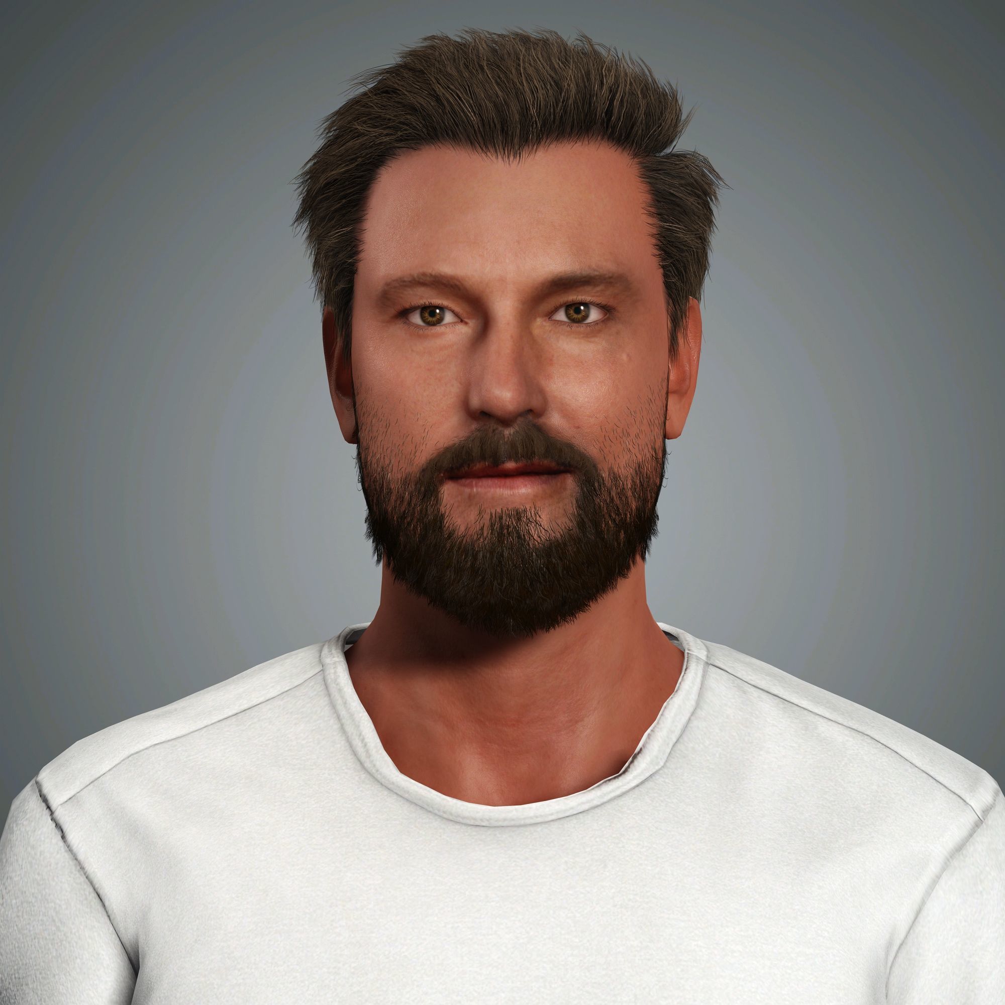 Ben Affleck Character Low-poly 3D model_1
