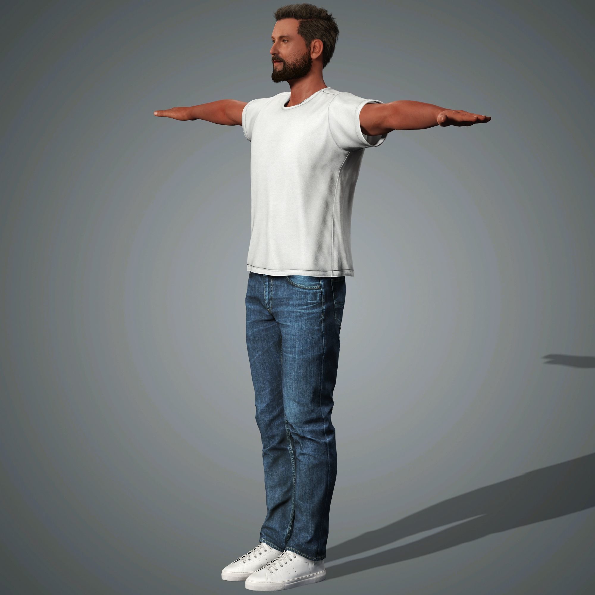 Ben Affleck Character Low-poly 3D model_15