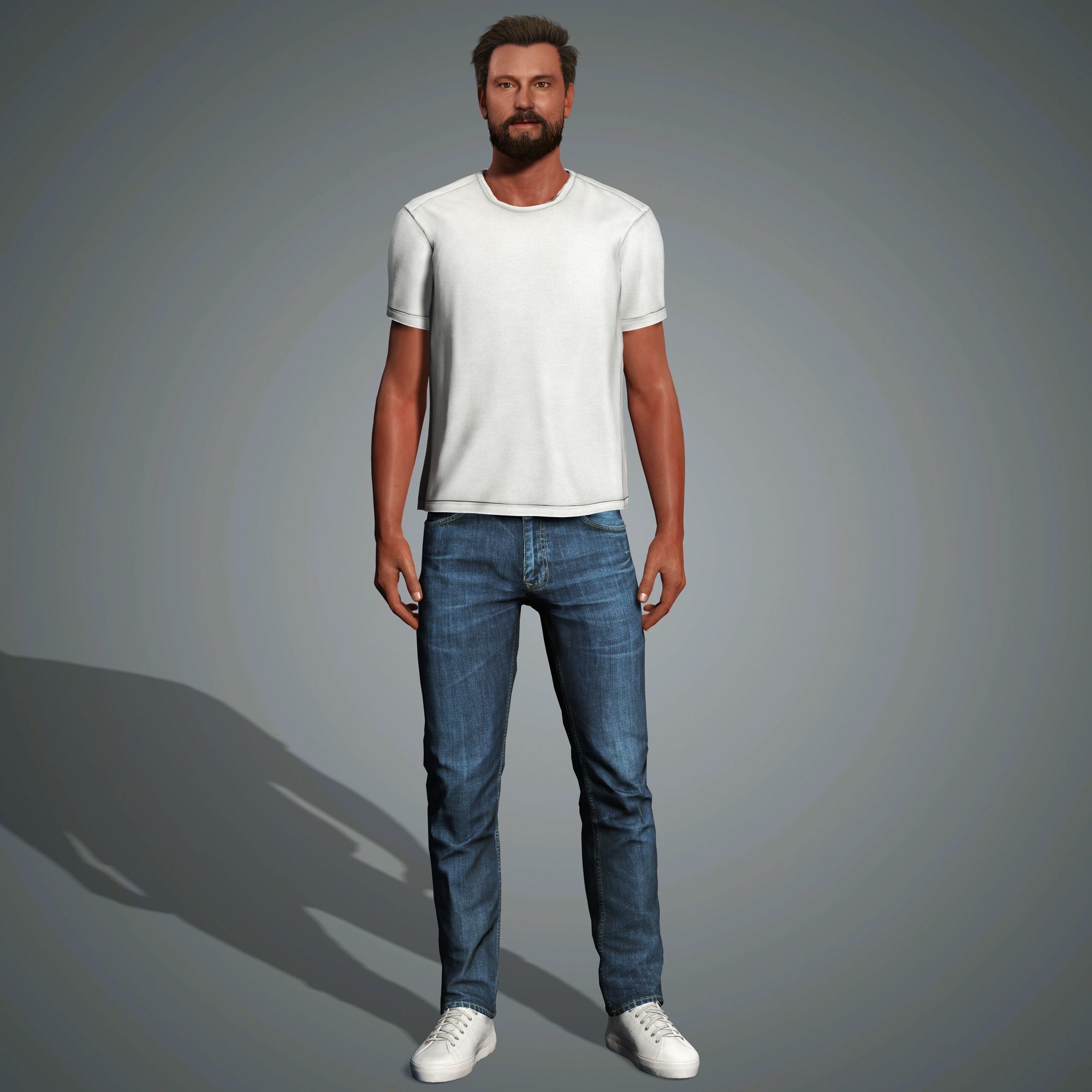 Ben Affleck Character Low-poly 3D model_8