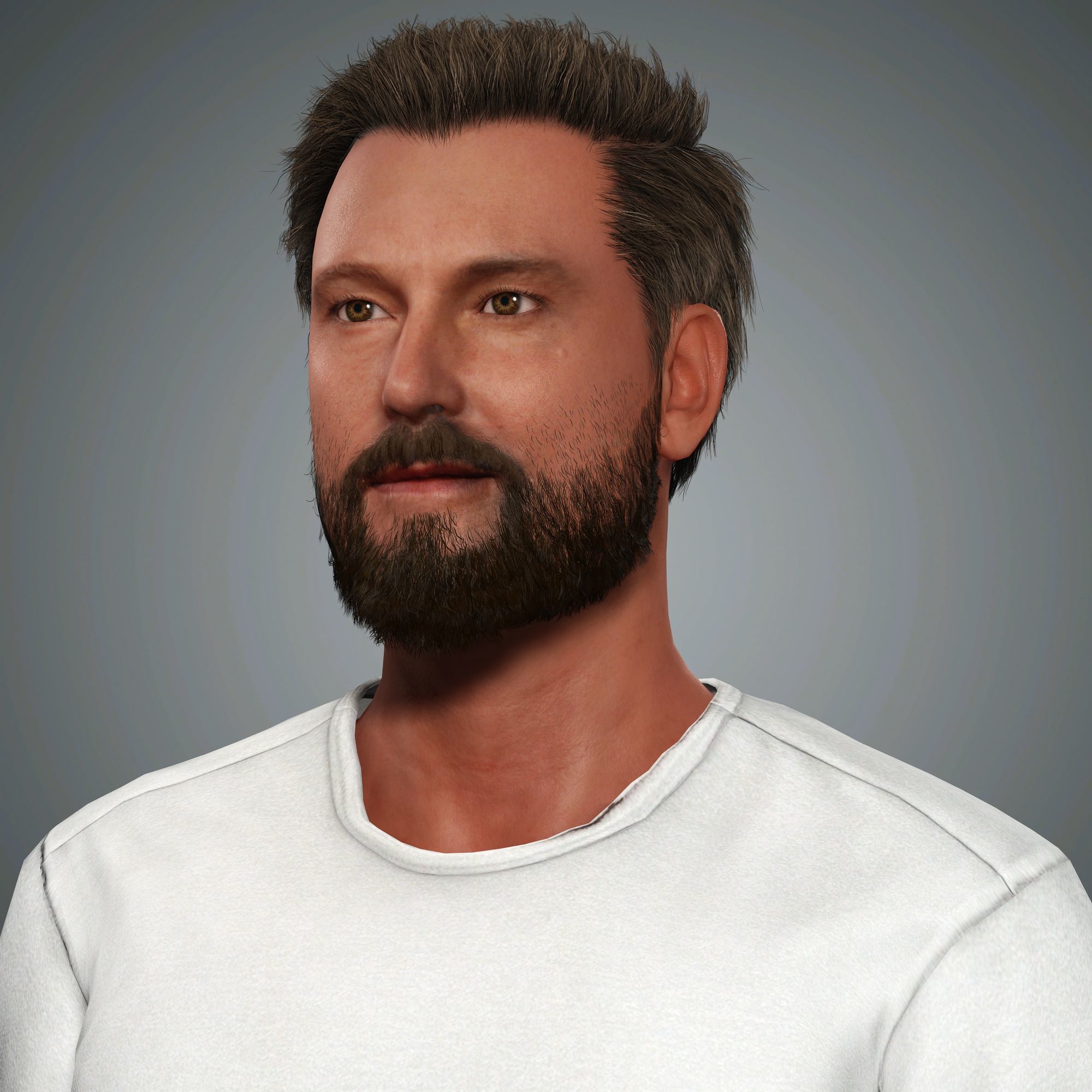 Ben Affleck Character Low-poly 3D model_2