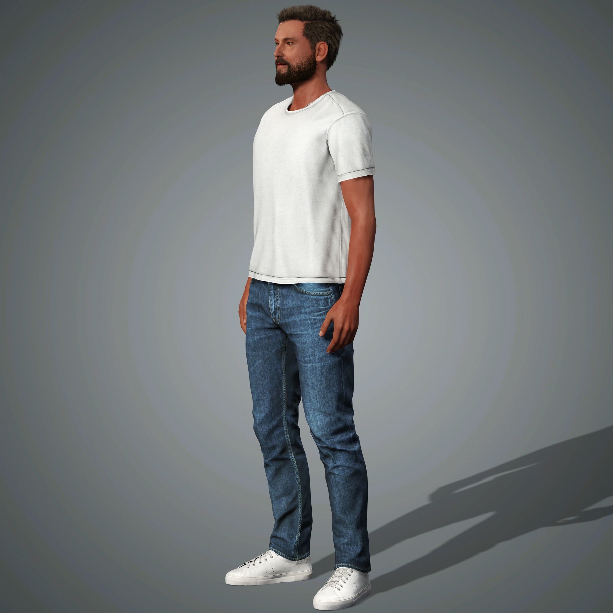 Ben Affleck Character Low-poly 3D model_7