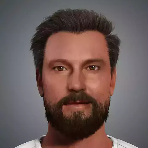 Ben Affleck Character Low-poly 3D model