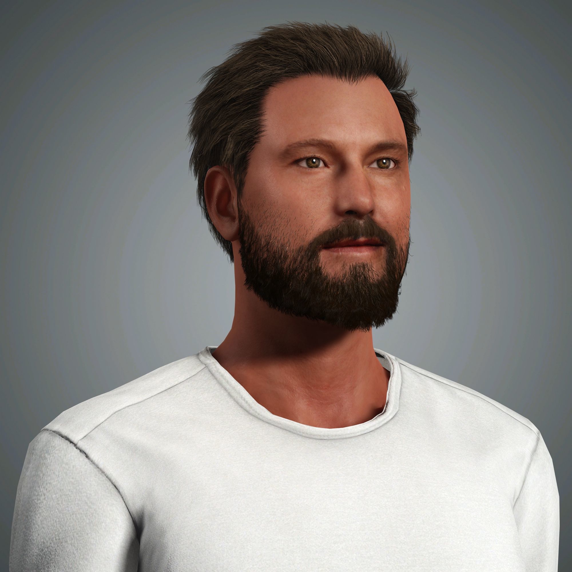 Ben Affleck Character Low-poly 3D model_3