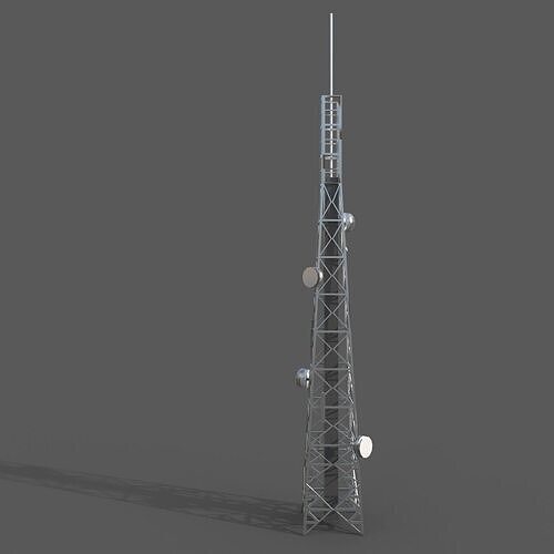 Radio Tower Free low-poly 3D model
