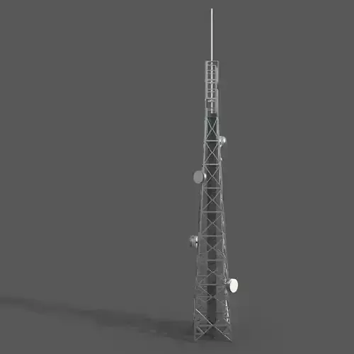 Radio Tower Free low-poly 3D model