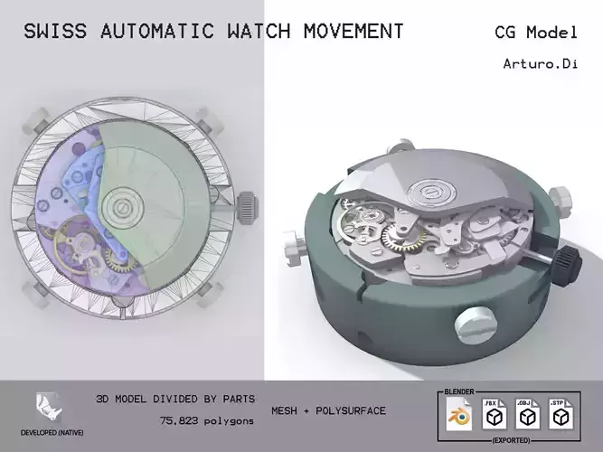 Swiss Automatic Watch Movement