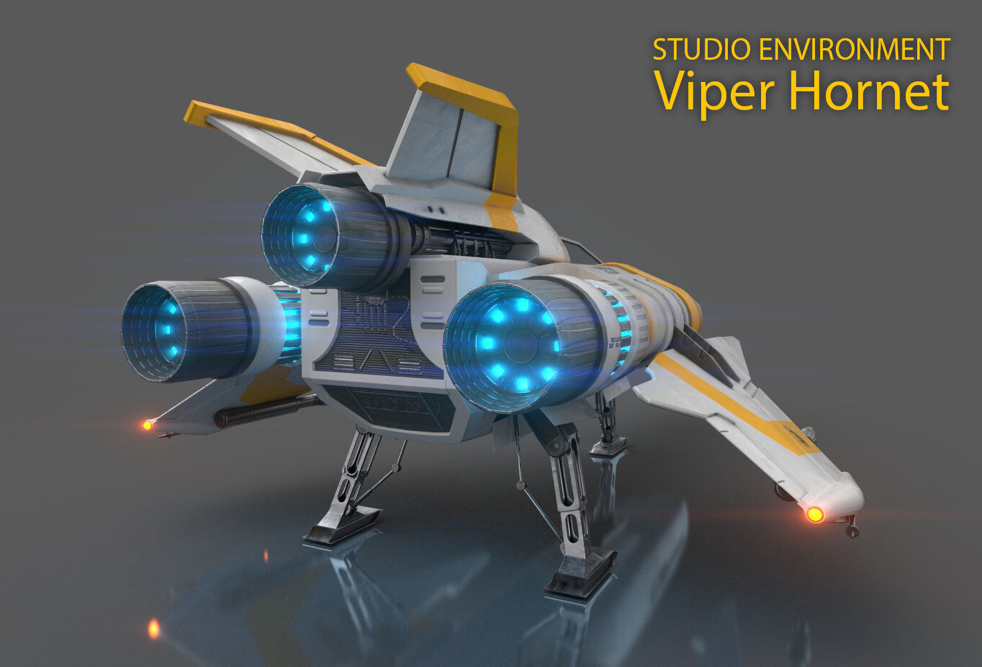 Viper Hornet Low-poly 3D model_7