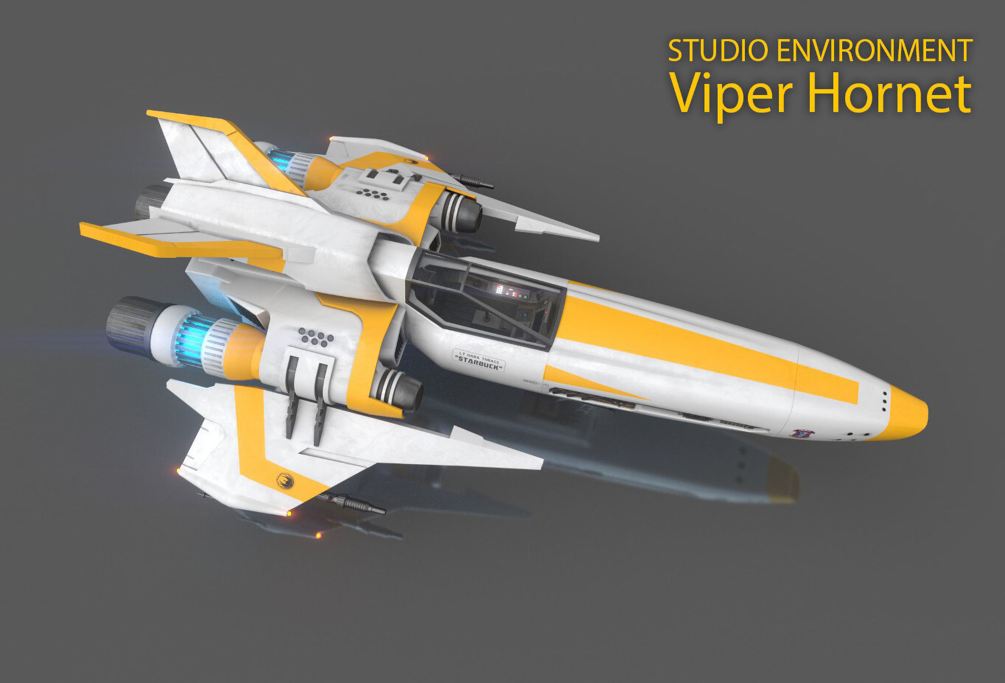 Viper Hornet Low-poly 3D model_9