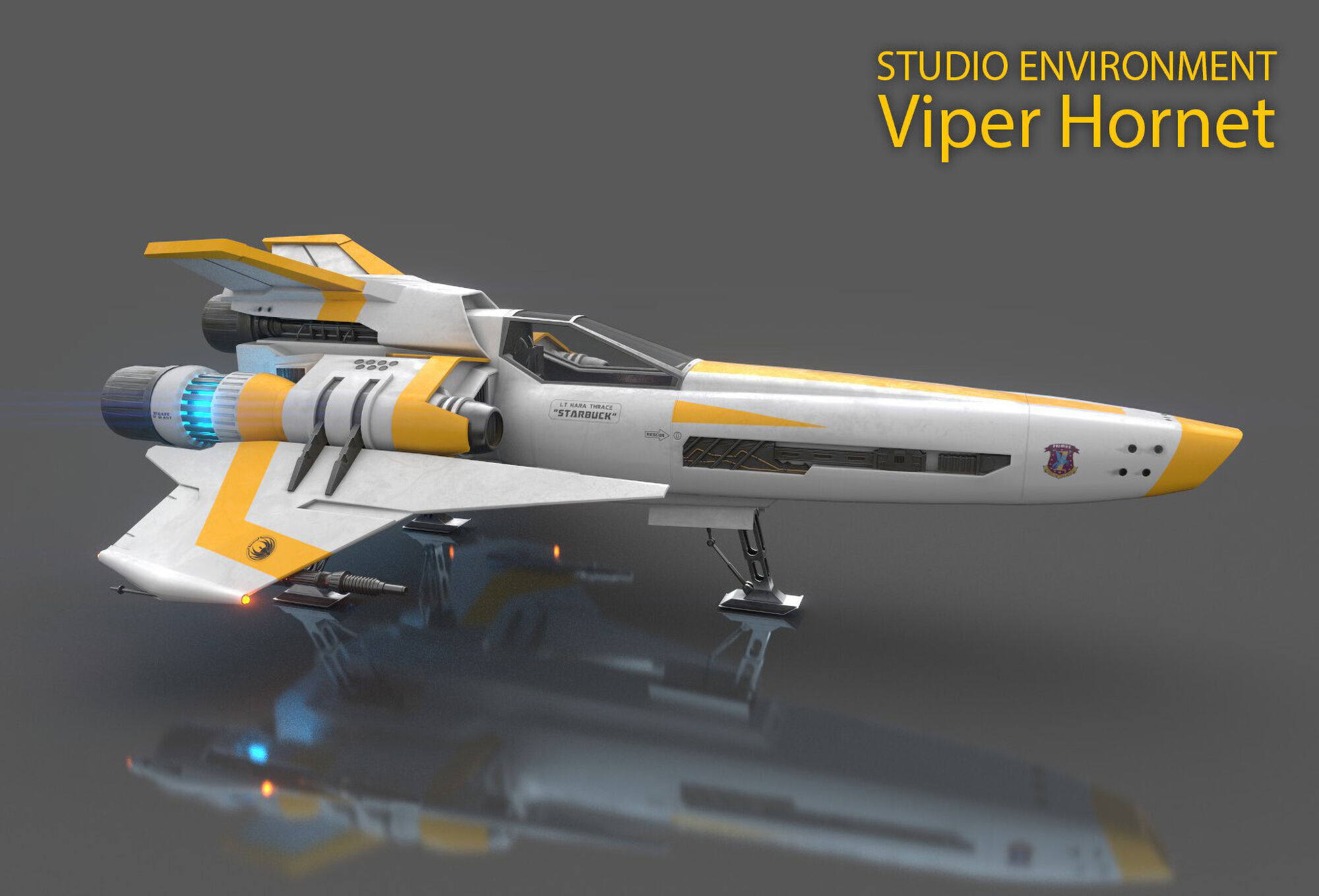 Viper Hornet Low-poly 3D model_6