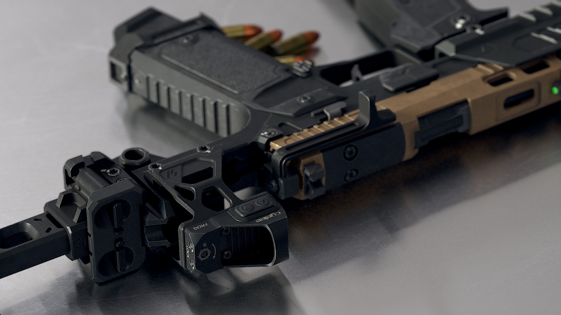 SIG Sauer P320 Custome Low-poly 3D model_3