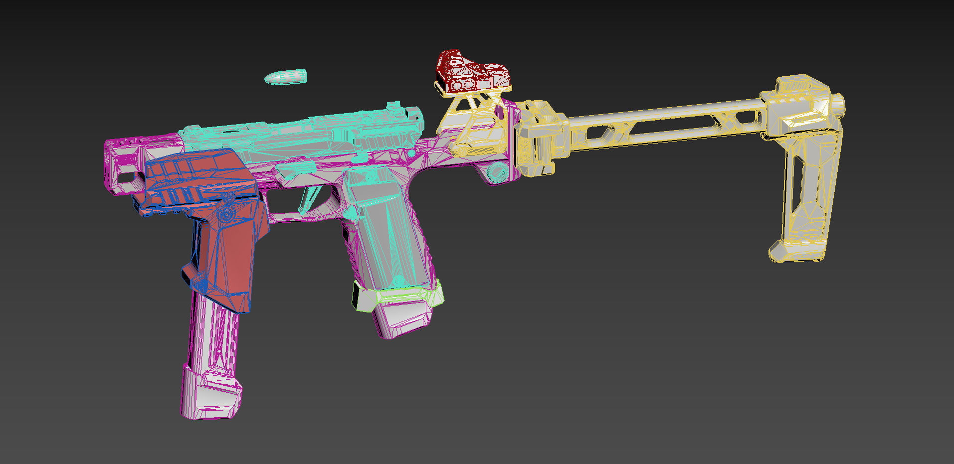 SIG Sauer P320 Custome Low-poly 3D model_8