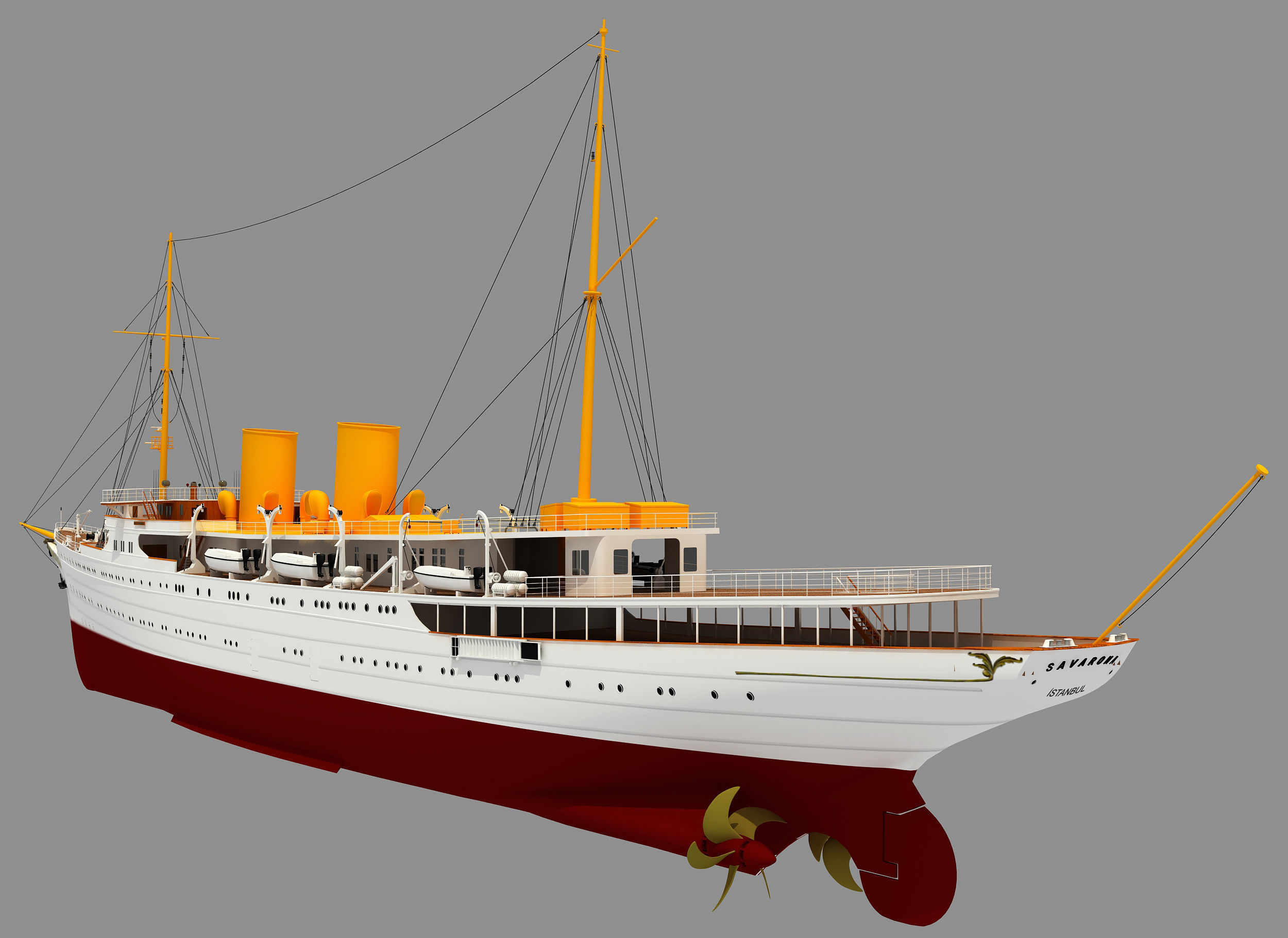 TCG SAVARONA  YACHT 3D model_9