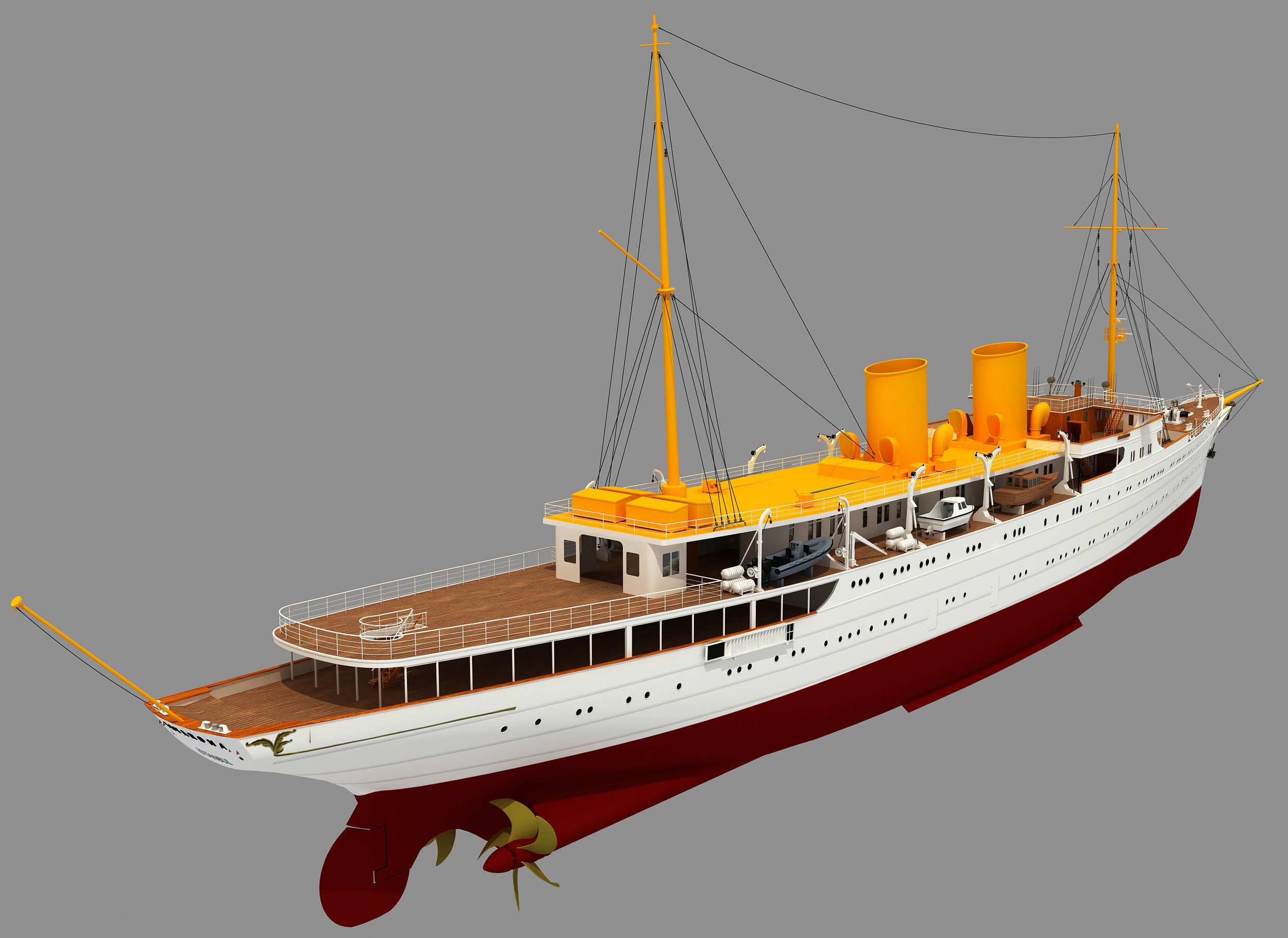 TCG SAVARONA  YACHT 3D model_8