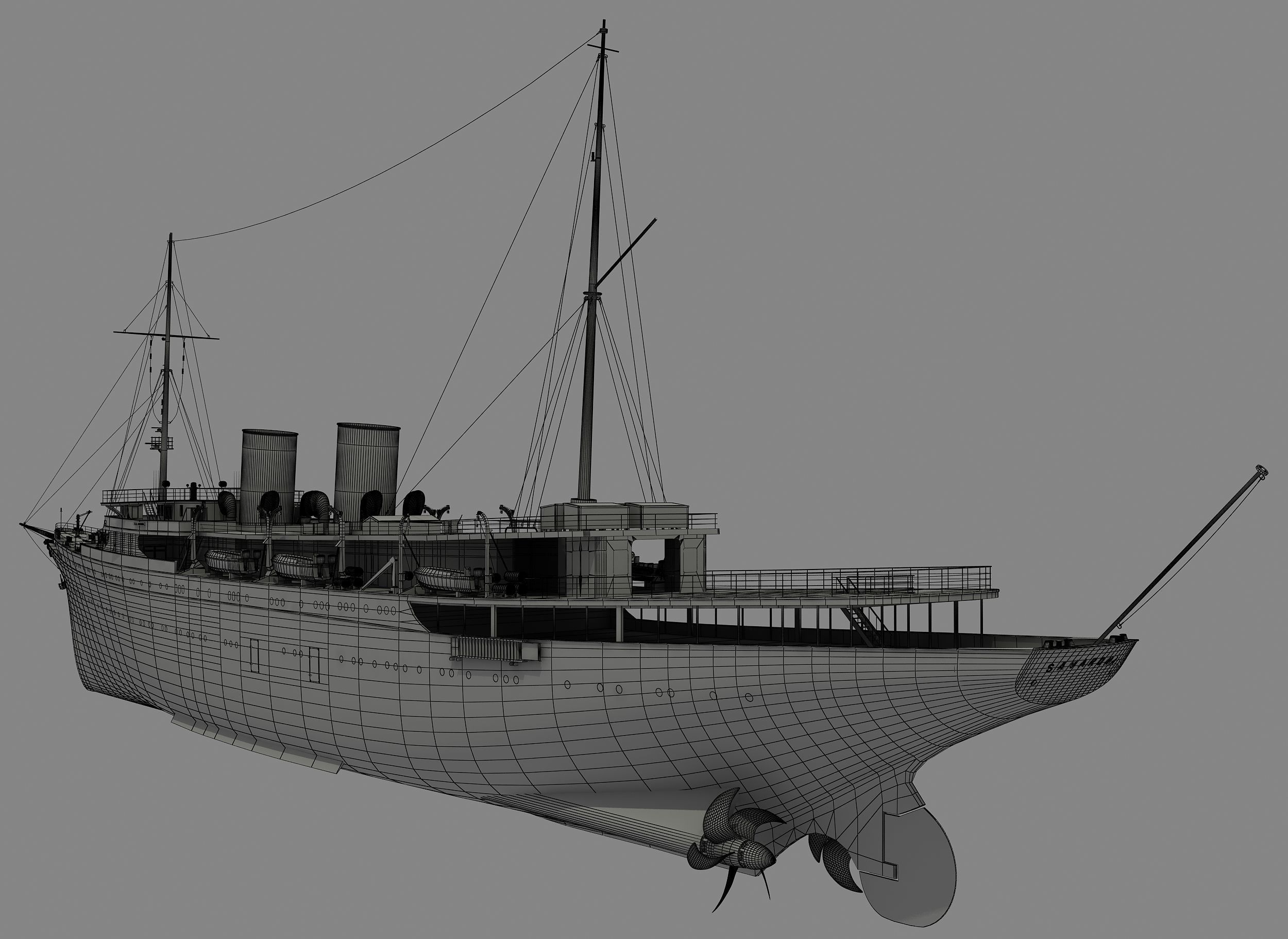 TCG SAVARONA  YACHT 3D model_10