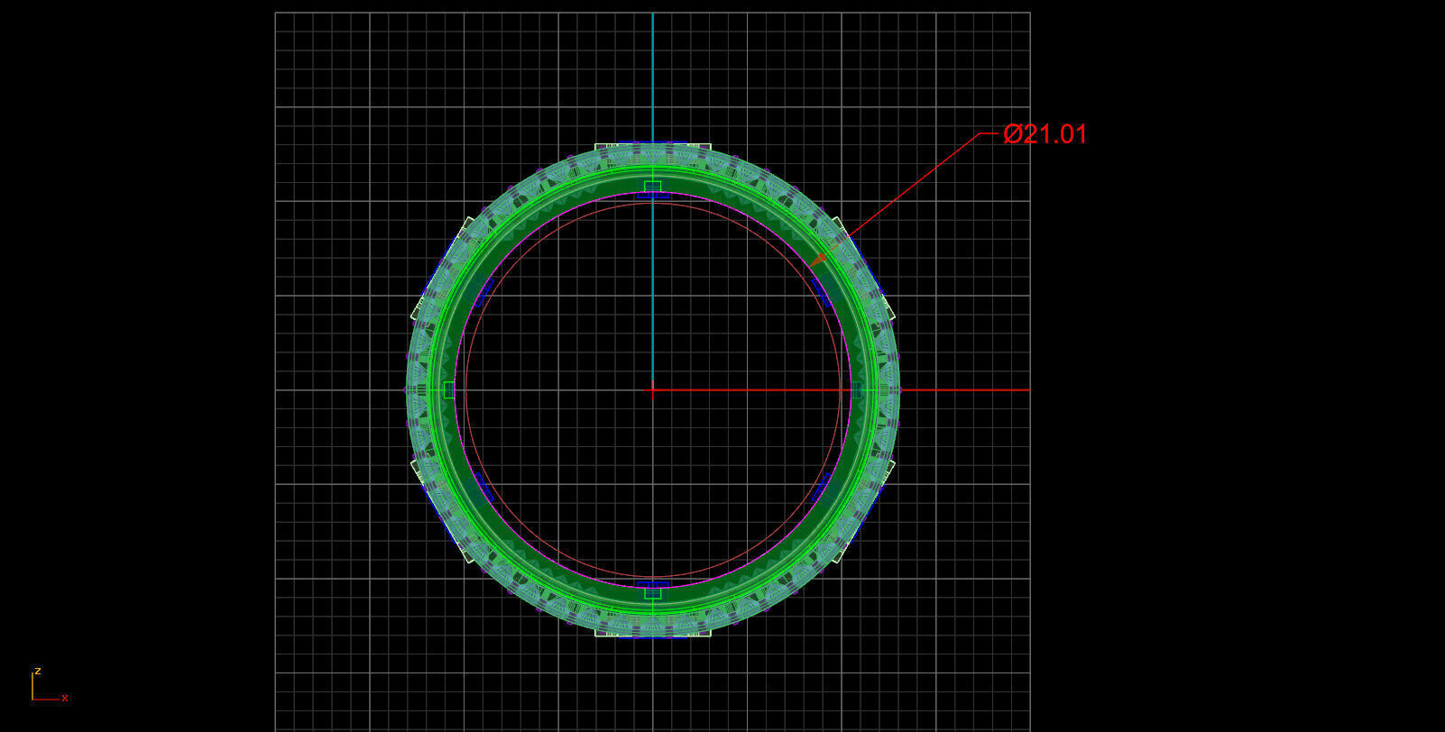 Diamond gear ring rotate mechanism design 3D print model_4