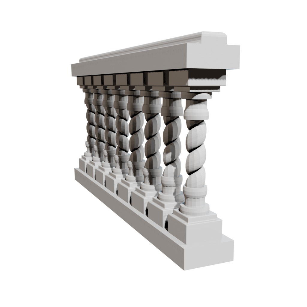 Concrete Baluster 3D print model_1