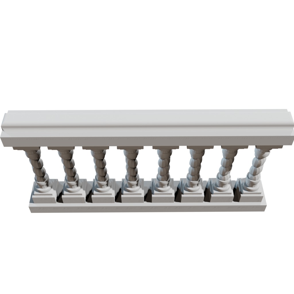 Concrete Baluster 3D print model_3