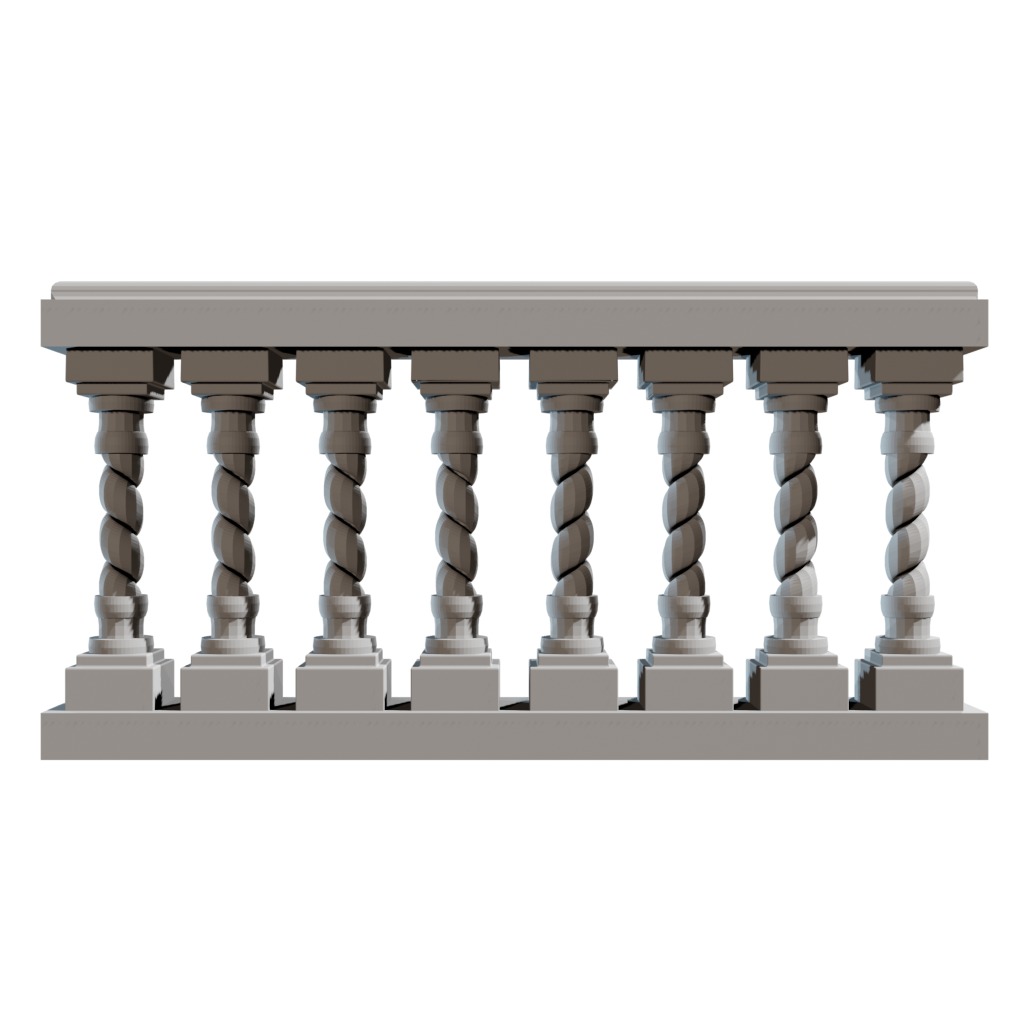 Concrete Baluster 3D print model_2