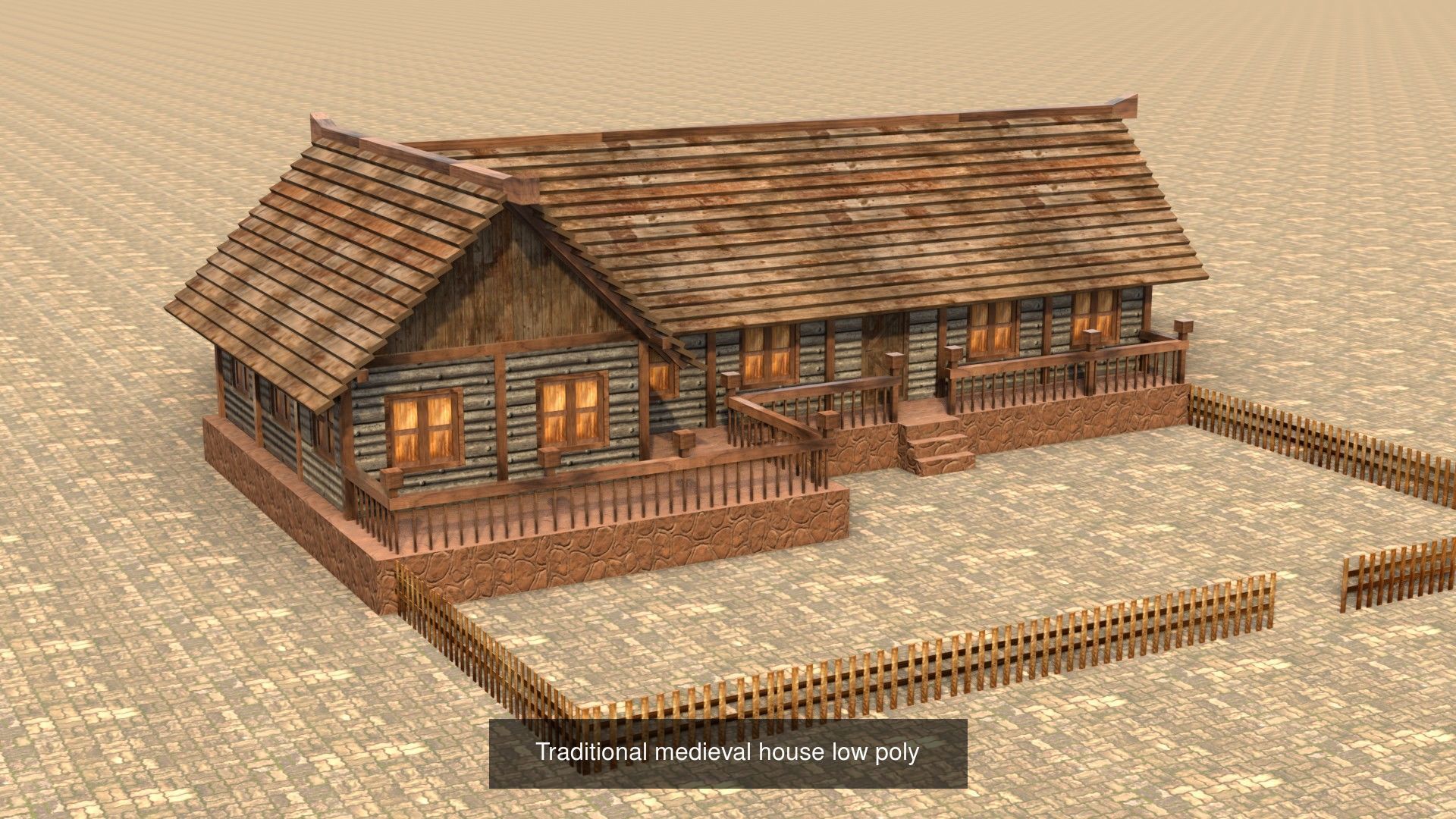Low Poly 3D Models Collection for Medieval Villages and Towns _3