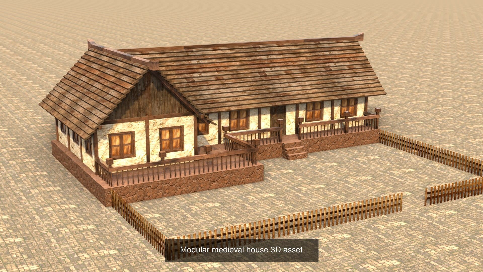 Low Poly 3D Models Collection for Medieval Villages and Towns _8