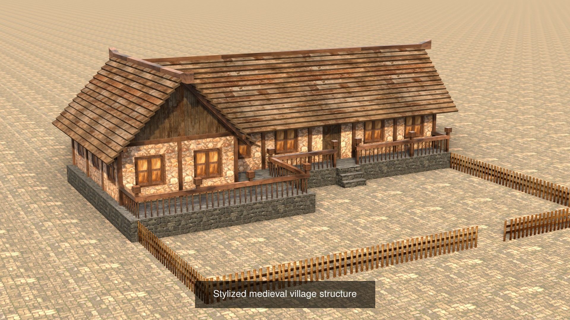 Low Poly 3D Models Collection for Medieval Villages and Towns _4