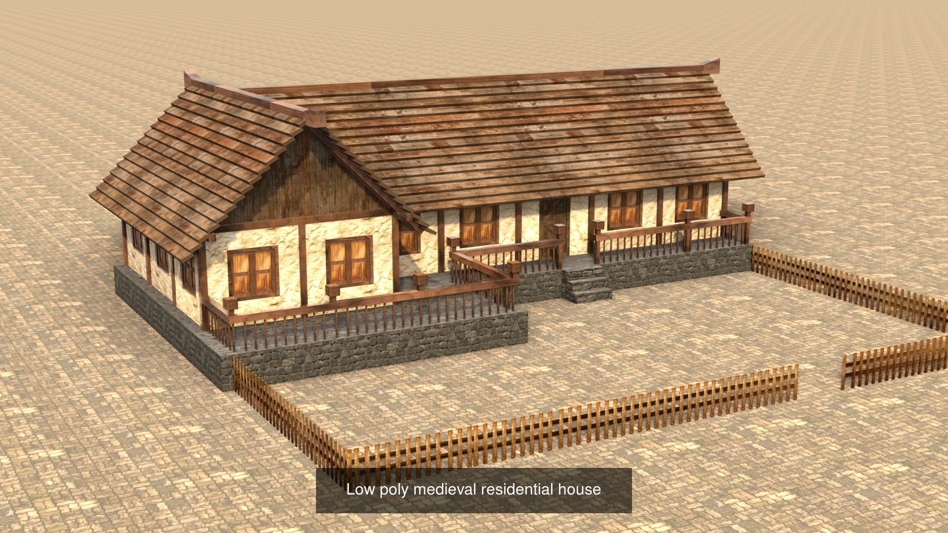 Low Poly 3D Models Collection for Medieval Villages and Towns _14