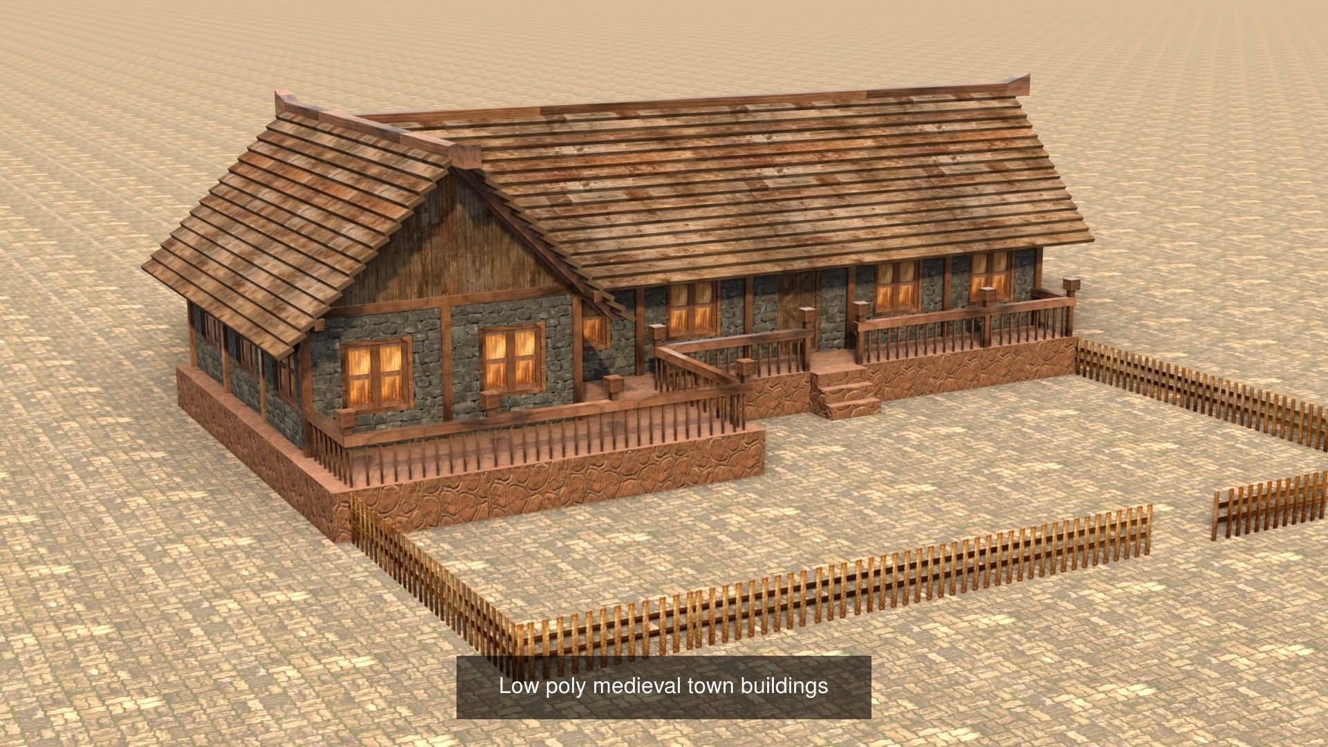 Low Poly 3D Models Collection for Medieval Villages and Towns _12