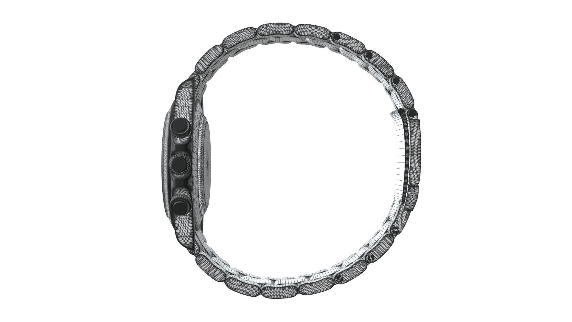 Watch Cosmograph Daytona Pink Gold - AN Ivory Dial Low-poly 3D model_8