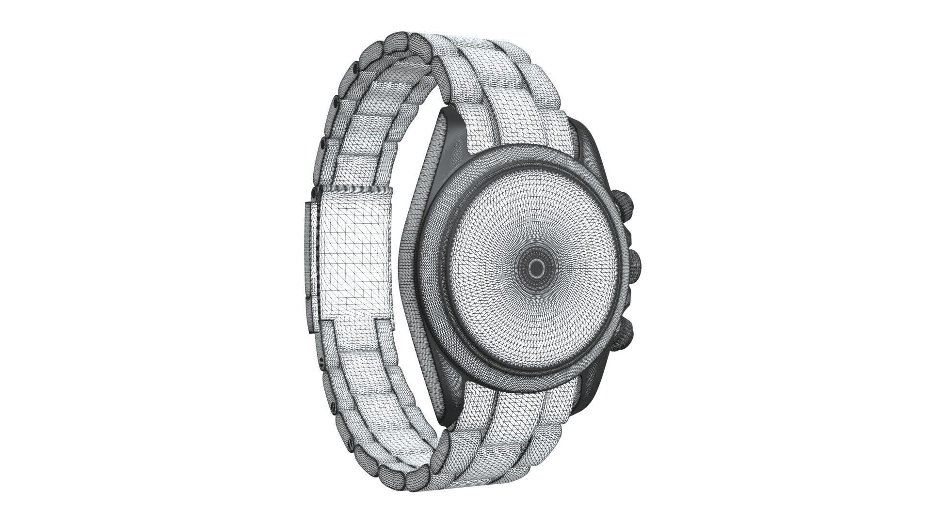 Watch Cosmograph Daytona Pink Gold - AN Ivory Dial Low-poly 3D model_9