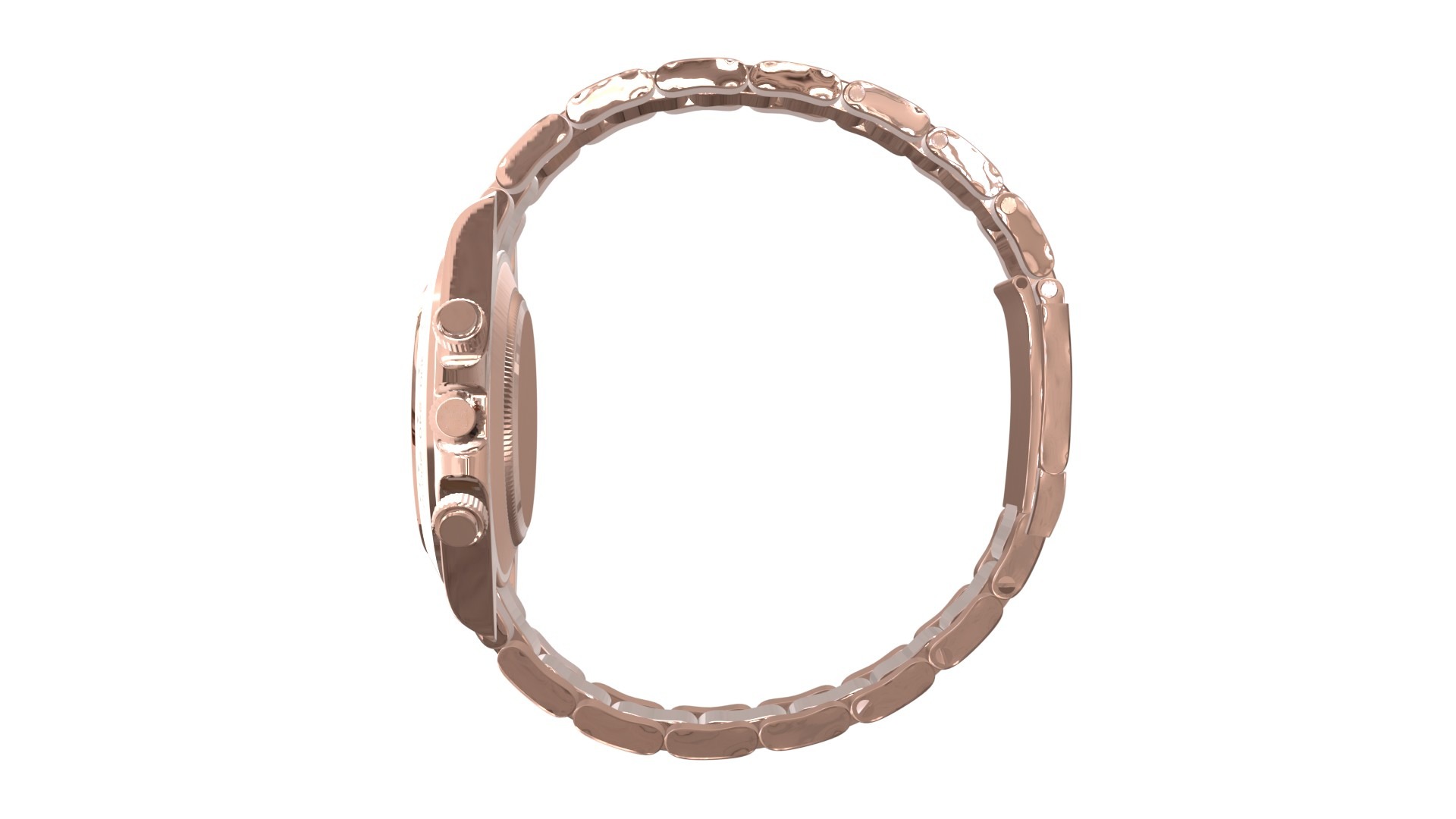 Watch Cosmograph Daytona Pink Gold - AN Ivory Dial Low-poly 3D model_4