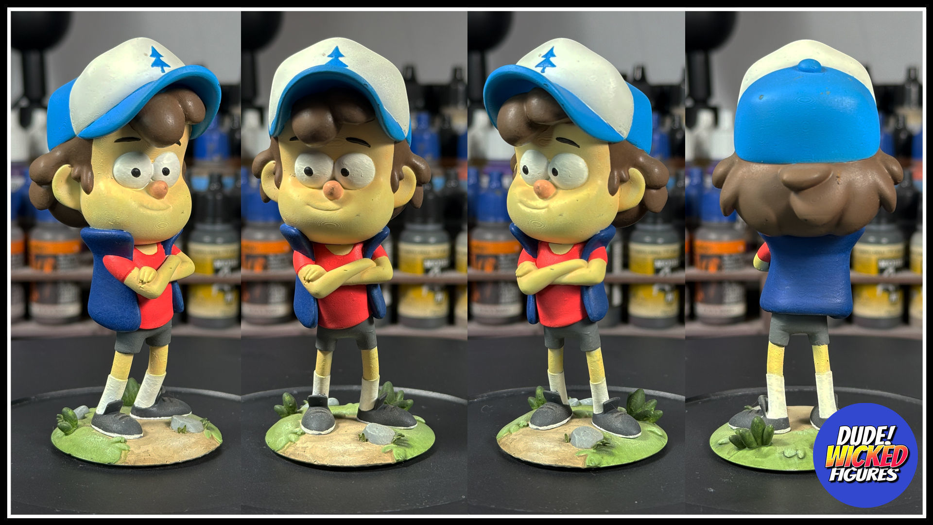 Dipper Gravity Falls custom fan art Free 3D print model_1