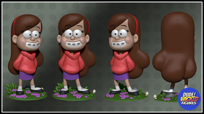 Mabel Gravity Falls custom fan art  Free 3D print model
