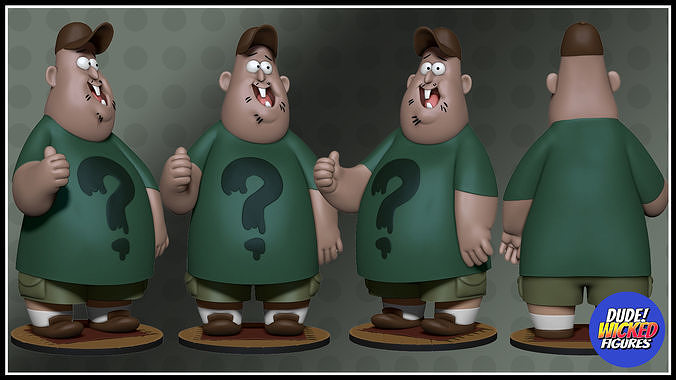 Soos Gravity Falls custom fan art  Free 3D print model