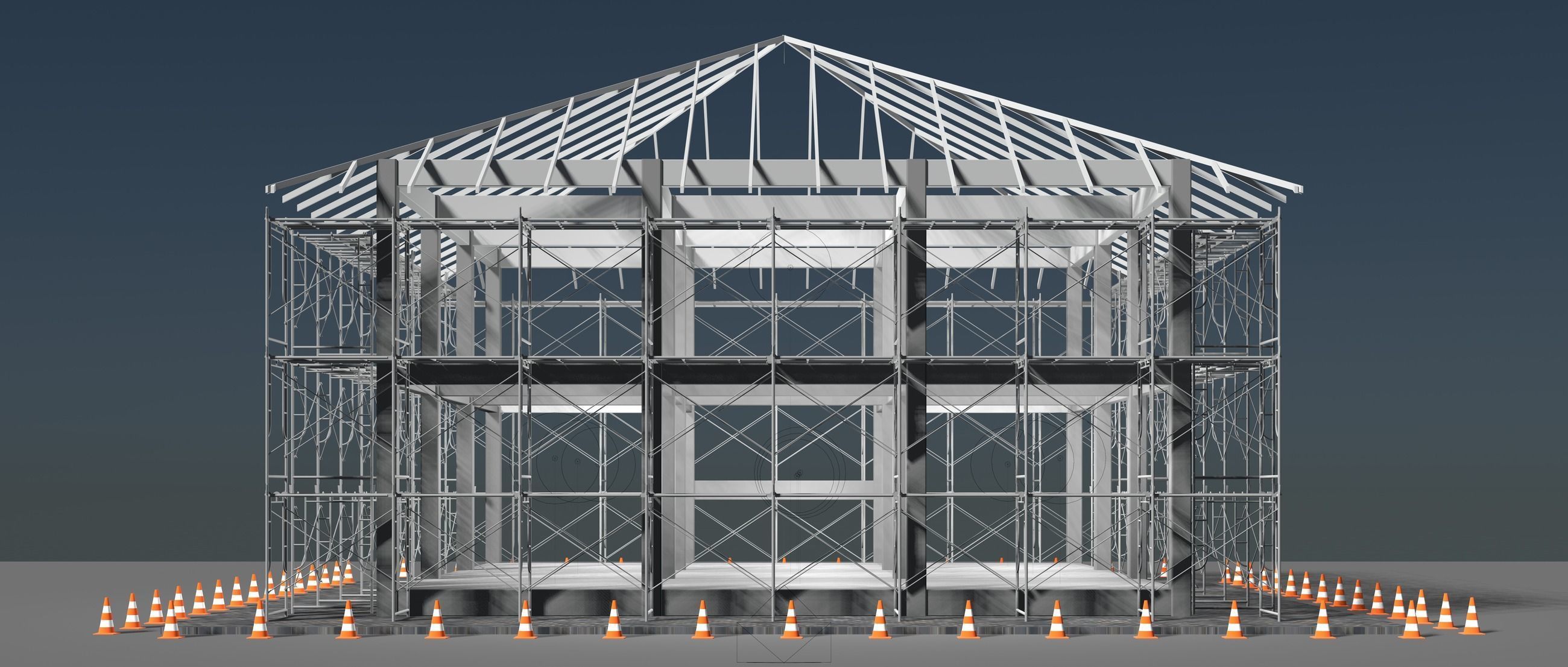 House under construction 25i02 3D model_1