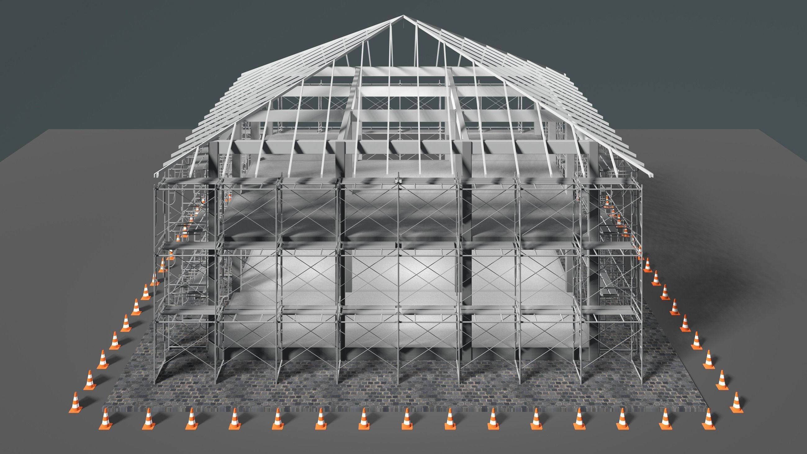 House under construction 25i02 3D model_3