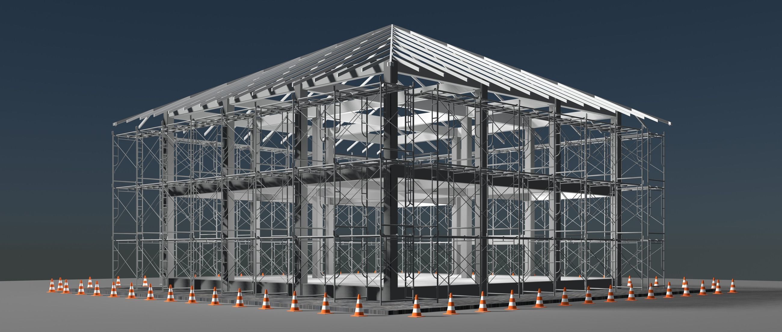 House under construction 25i02 3D model_2