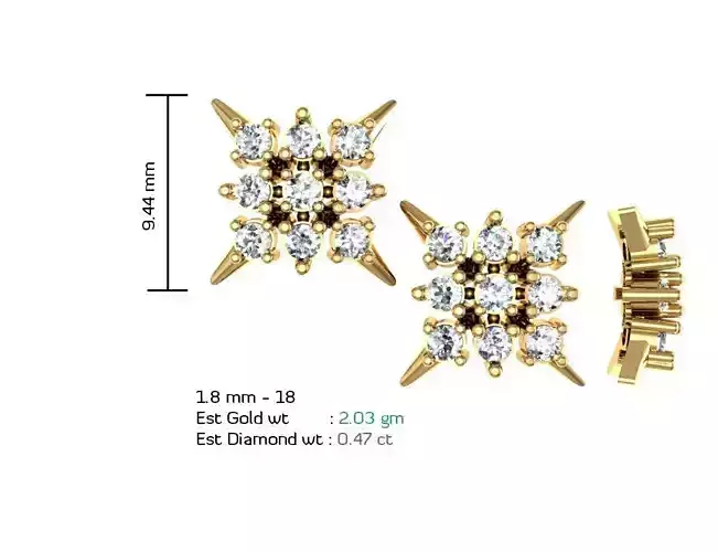 Women Earrings MTL MGX STL OBJ FBX Details