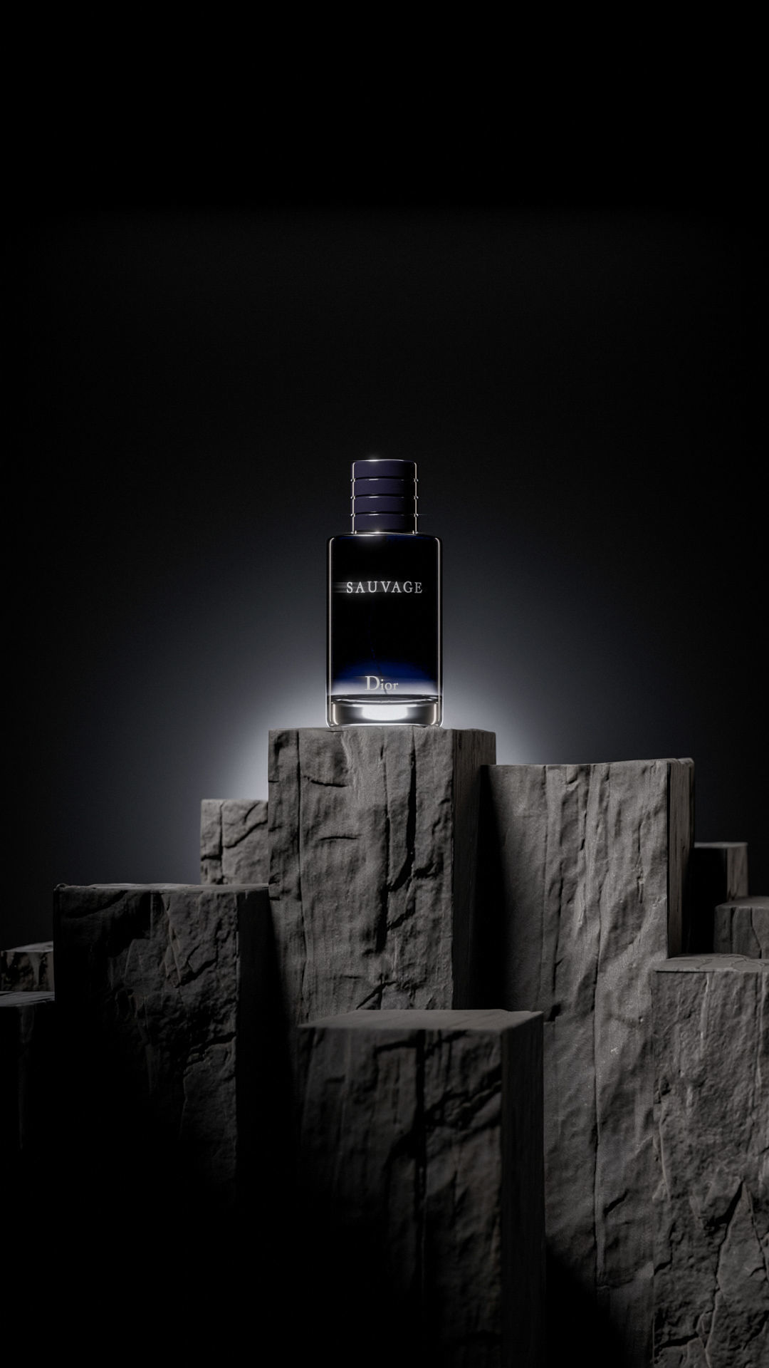 Dior Sauvage perfume sitting on the rock II 3D model_6