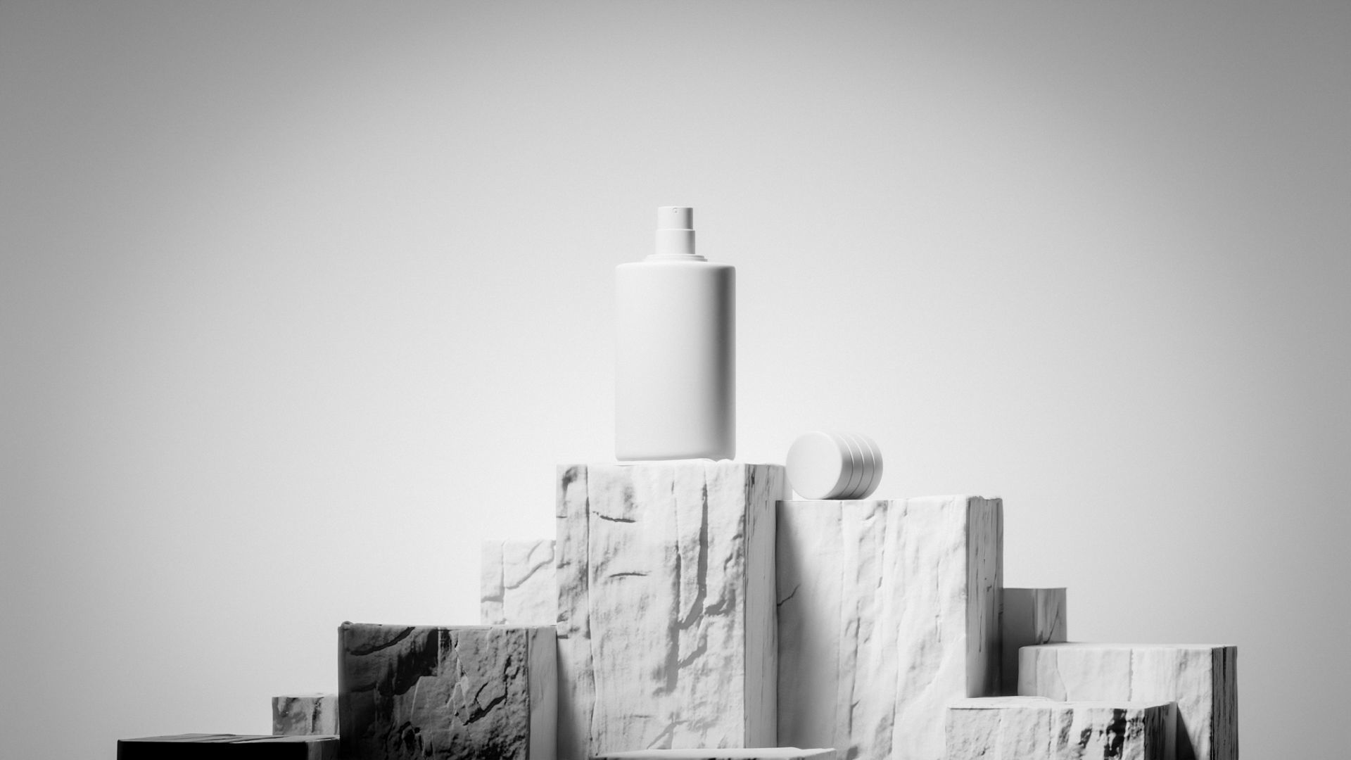 Dior Sauvage perfume sitting on the rock II 3D model_9