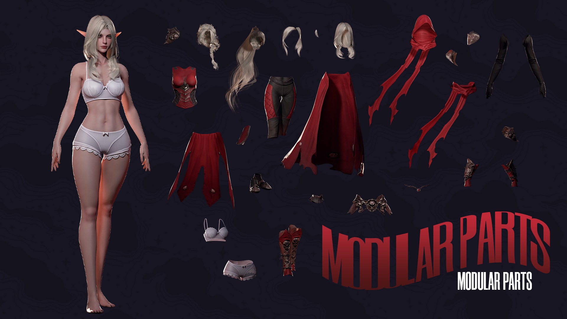 Dark-Fantasy Pack - Male and Female Characters 3D Model Collection_13