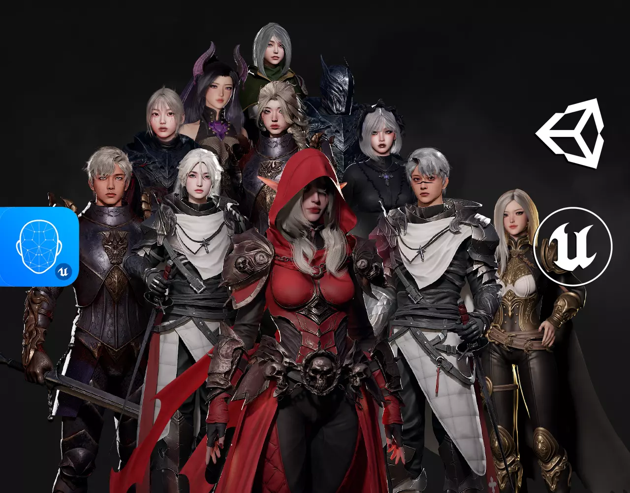 Dark-Fantasy Pack - Male and Female Characters 3D Model Collection_0