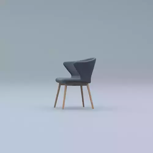 Sleek Modern Armchair with Wooden Accents