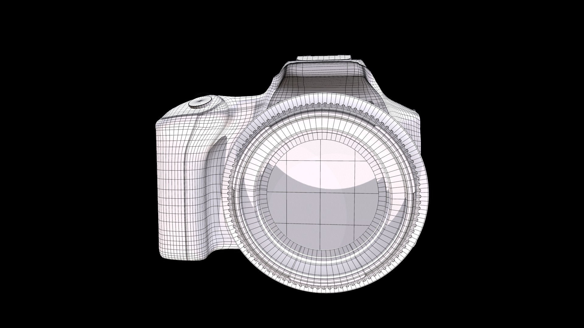 Canon EOS 250 D Digitale Low-poly 3D model_8