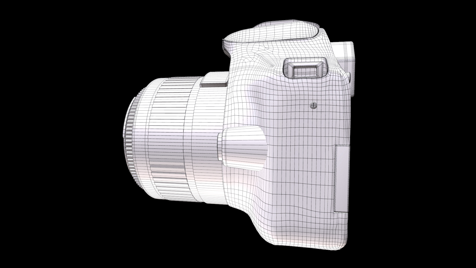 Canon EOS 250 D Digitale Low-poly 3D model_11