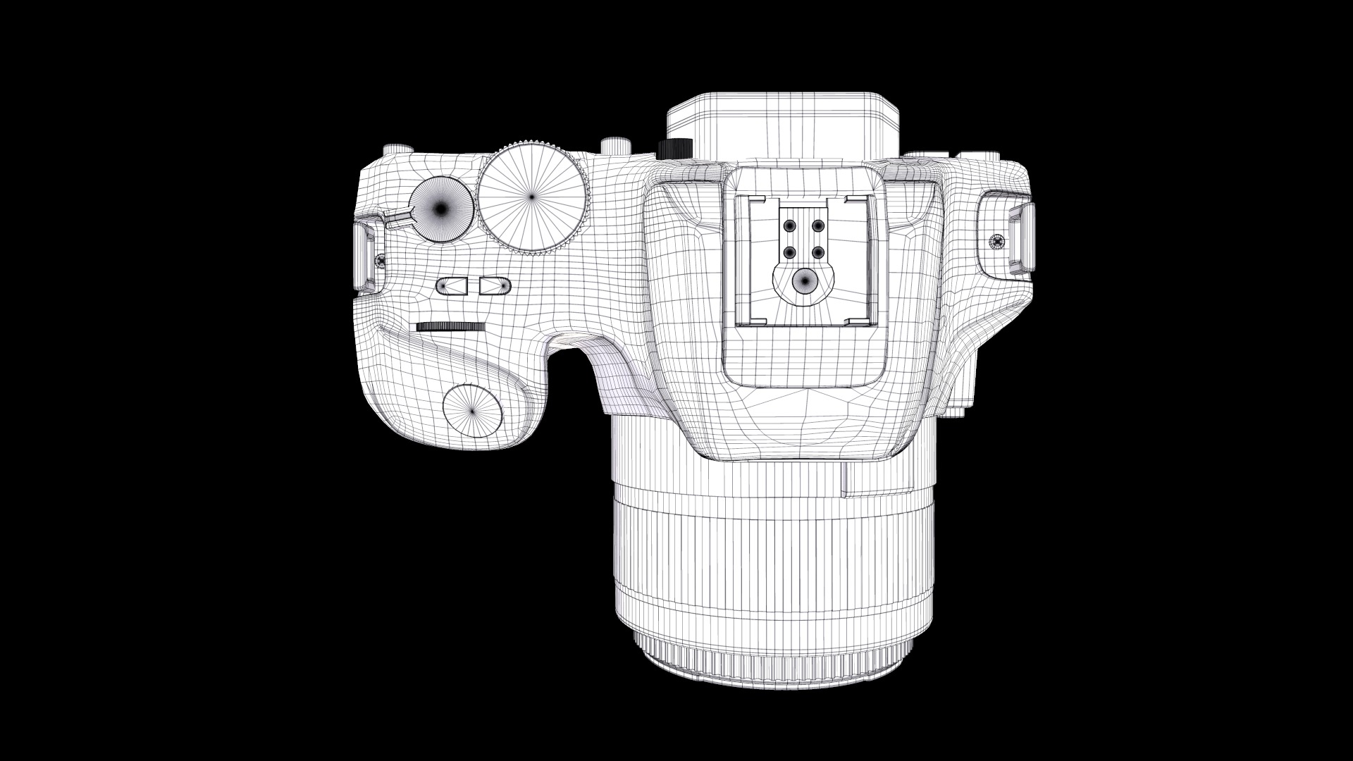 Canon EOS 250 D Digitale Low-poly 3D model_12