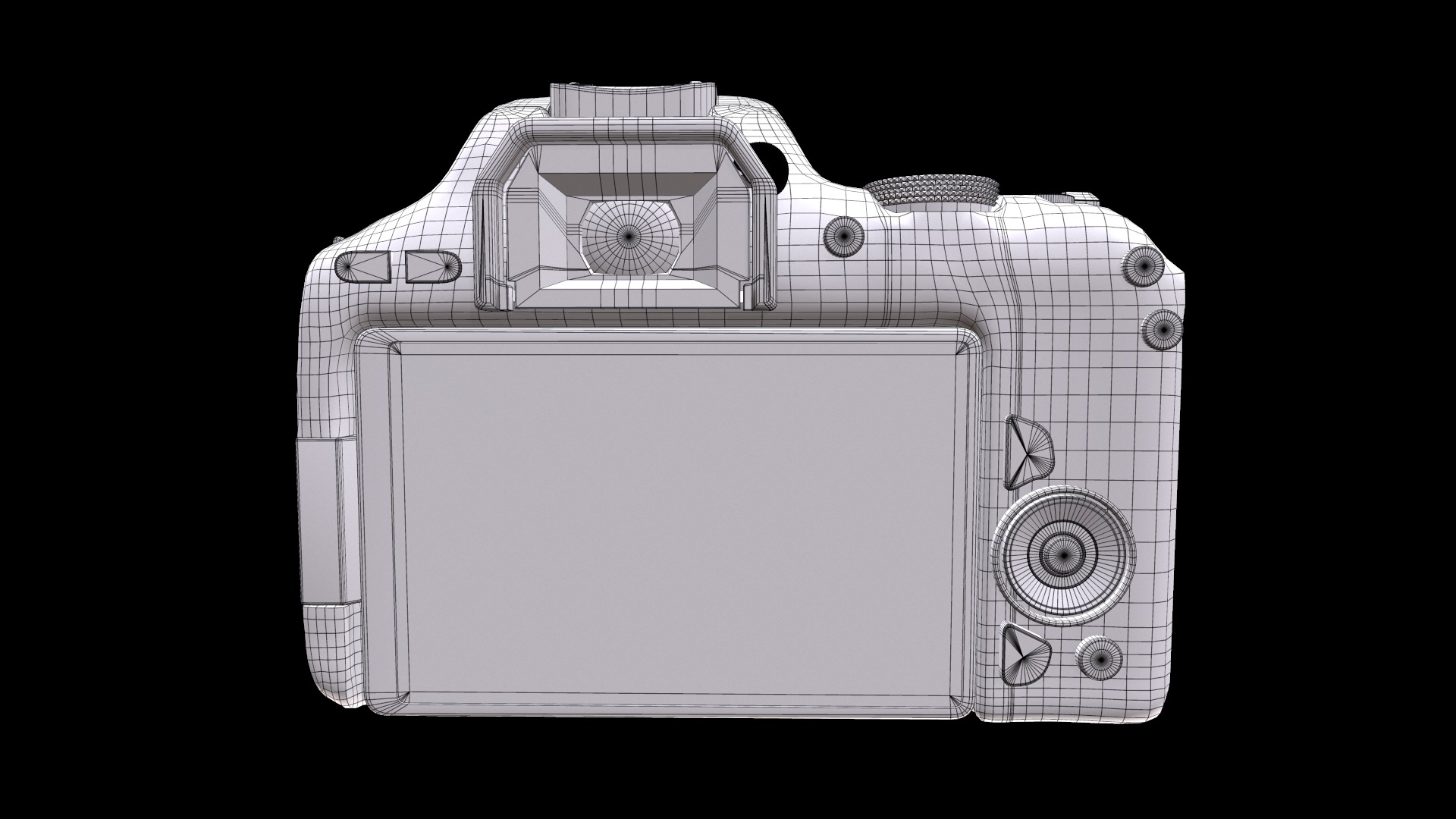 Canon EOS 250 D Digitale Low-poly 3D model_10
