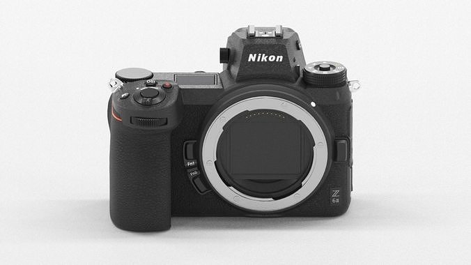 3D model Nikon Mirrorless Camera SLR Z6II Body Black VR / AR / low 