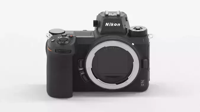 Nikon Mirrorless Camera SLR Z6II Body Black Low-poly 3D model