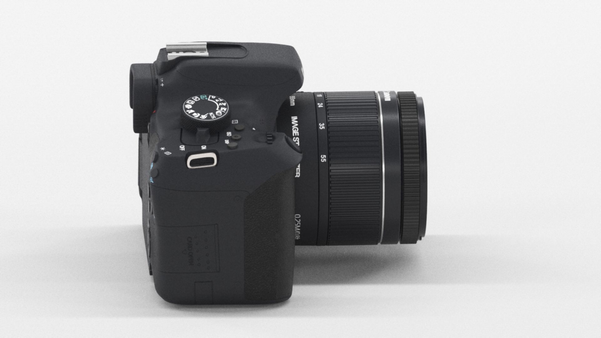 Canon EOS 800D DSLR with EF-S Low-poly 3D model_4