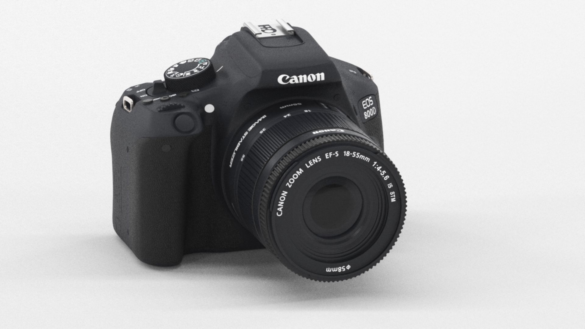 Canon EOS 800D DSLR with EF-S Low-poly 3D model_2